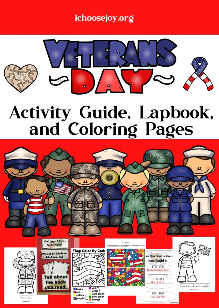 Veterans Day Activity Guide, Lapbook, and Coloring Pages