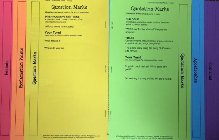WriteShop Fold-N-Go Grammar Pack, stand-alone grammar resource