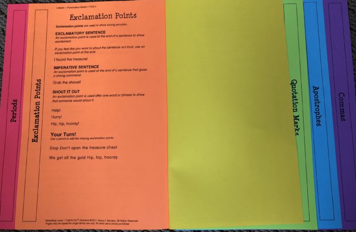WriteShop Fold-N-Go Grammar Pack, stand-alone grammar resource