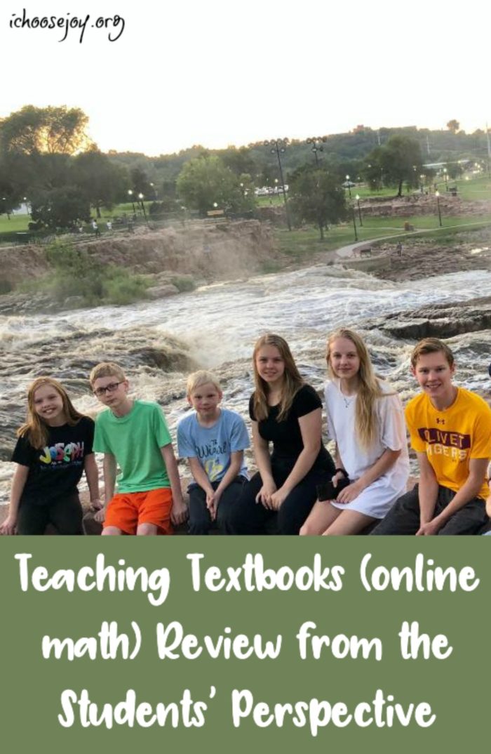 Teaching Textbooks review from the students' perspective #math #homeschoolmath #teachingtextbooks #ichoosejoyblog