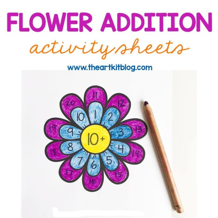 TheArtKit Flower math activity. Best Etsy Shops for Homeschoolers