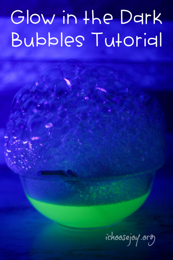 Glow in the Dark Bubbles tutorial