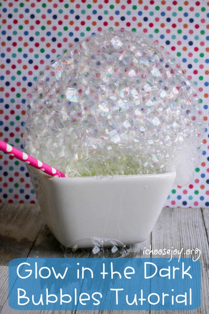 Glow in the Dark Bubbles tutorial