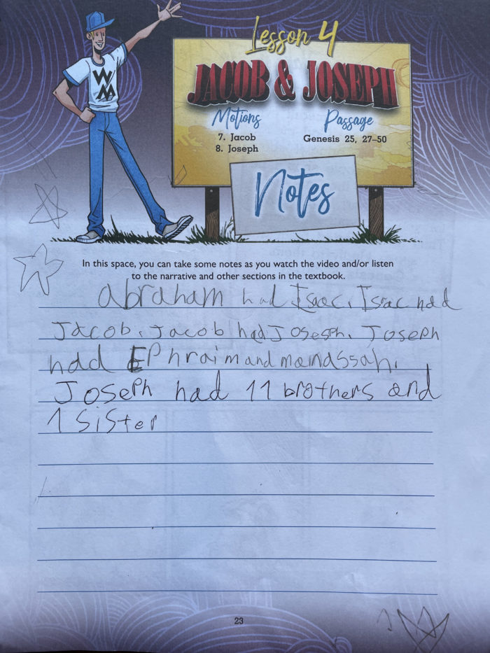The Word in Motion review Jacob & Joseph notes.