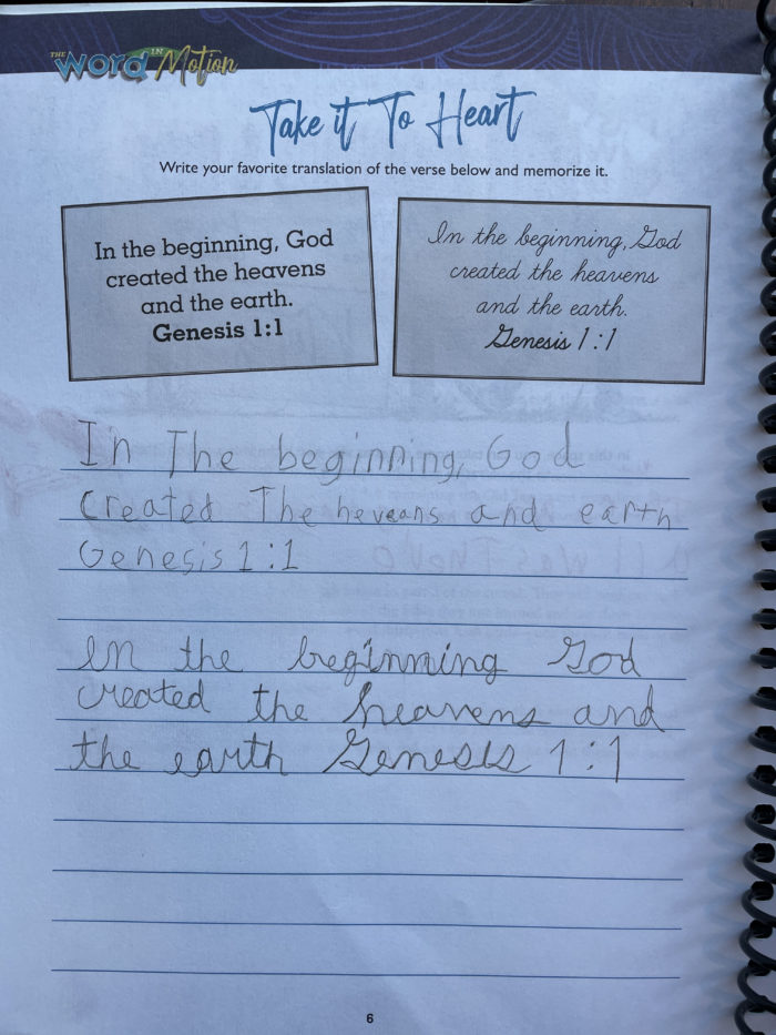 The Word in Motion review Take it to Heart Genesis 1