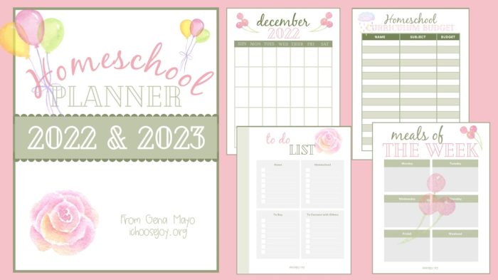 I Choose Joy Homeschool Planner 2022-2023