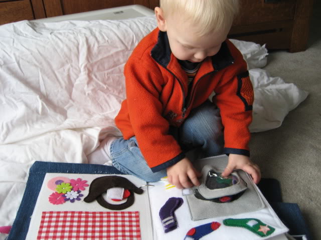 Z doing Quiet Book
